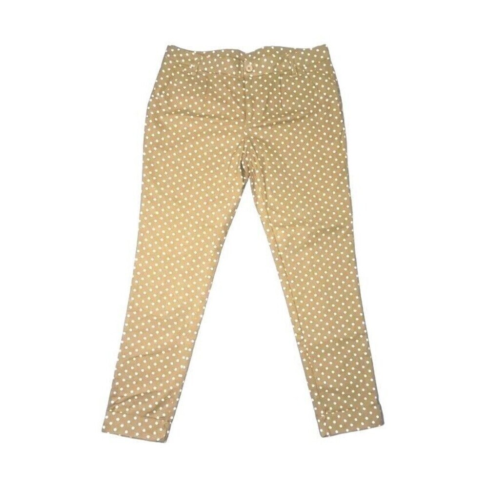 Honey Yellow Polka Dot Mustard Straight Leg Pants Womens Size 30
